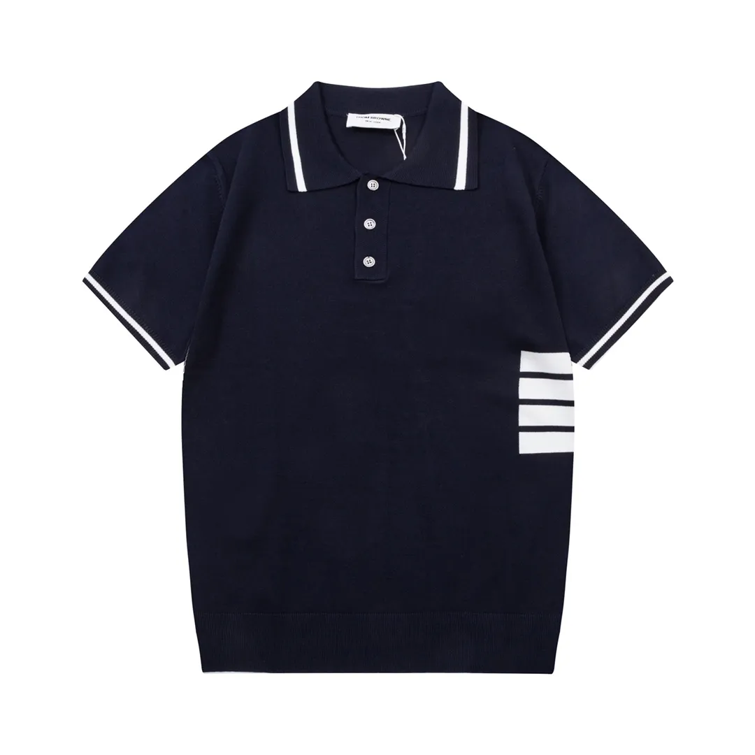 Thom Browne ➡️ POLO ， Retro Same Style Polo Versatile : Size：M-3XL